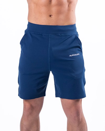 Alphalete 4-Way Stretch 8" Krótkie Niebieskie | 92748-TWMB