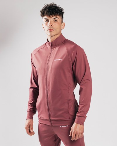 Alphalete 4-Way Stretch Track Jacket Mauve | 74356-BEND