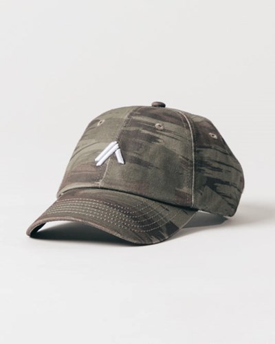 Alphalete Adjustable Cap Oliwkowe Camo | 74598-LSDF