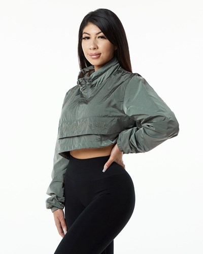 Alphalete All-Purpose Crop Jacket Charcoal | 76549-FUJS