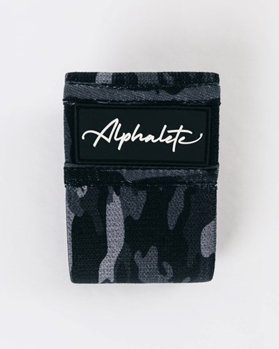 Alphalete Alphalete Glute Band Czarne Camo | 92603-SGYN