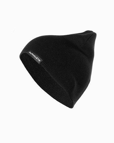 Alphalete Bawełniane Knit Beanie Czarne | 49135-MOQU