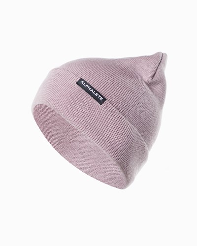 Alphalete Bawełniane Knit Beanie Fioletowe | 53087-ZOKV