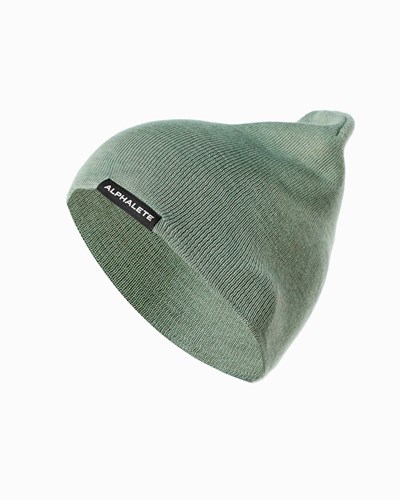 Alphalete Bawełniane Knit Beanie Sage | 27083-WRSI