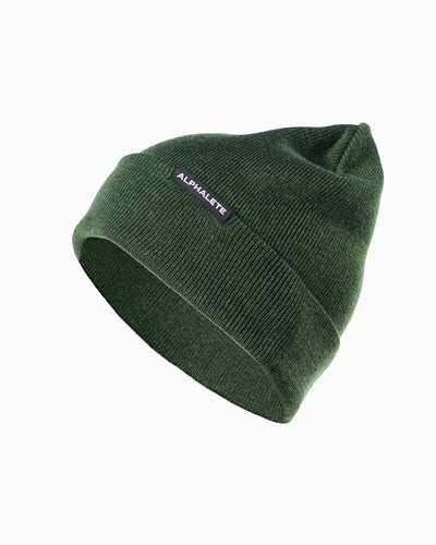 Alphalete Bawełniane Knit Beanie Wild Sage | 13927-EFHL