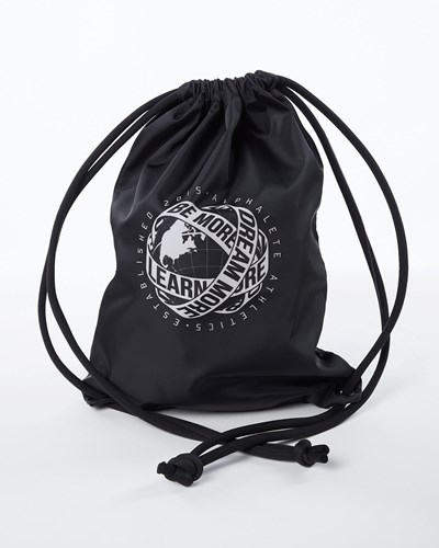 Alphalete Drawstring Bag Czarne | 49385-IFCH