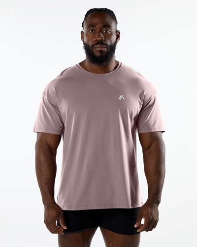 Alphalete Drop Shoulder Tee Mauve | 35197-PMEJ