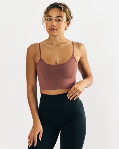 Alphalete Fitted Cropped Tank Mauve | 03547-UCXD