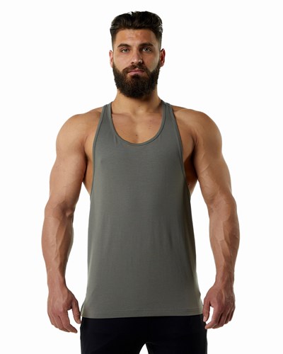 Alphalete Fitted Premium Stringer Szare | 89206-QBWE