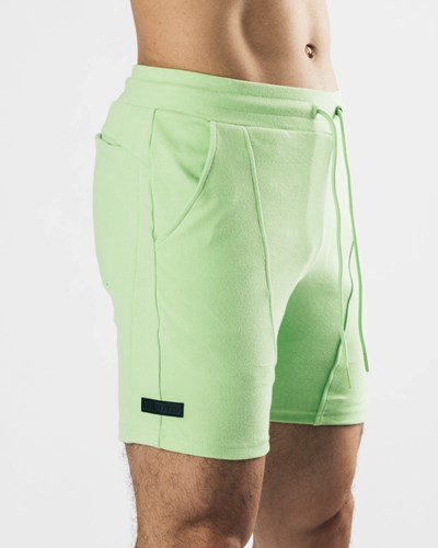 Alphalete Fitted Single-Brushed 7" Krótkie Limelight | 76842-PORU