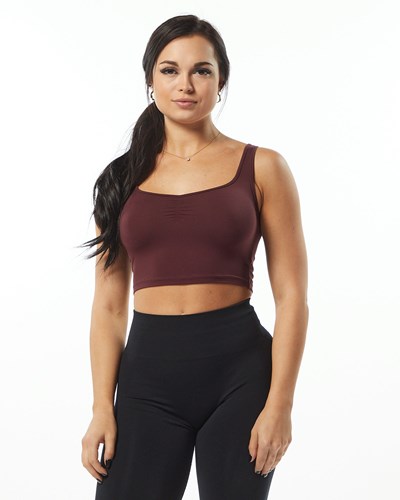 Alphalete Fitted Square Neck Tank Wine | 14359-USXE