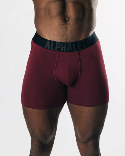 Alphalete Frictionless Modal Bokser Brief Bordowe | 80254-MSPB