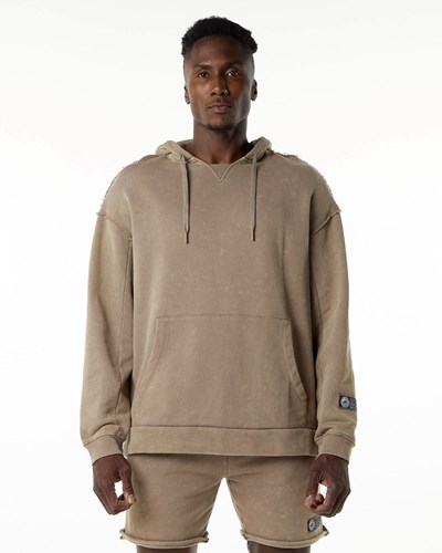 Alphalete Heavyweight Washed Terry Hoodie Smokey Quartz | 52680-YPVS