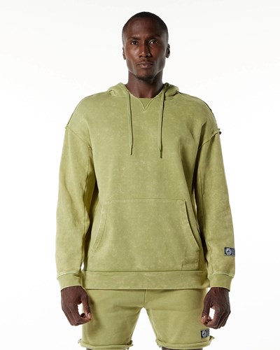 Alphalete Heavyweight Washed Terry Hoodie Zielone | 81653-GURI