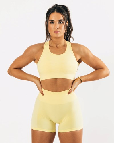 Alphalete High-Impact Seamless Sports Bra Lemonade | 72108-QOFM