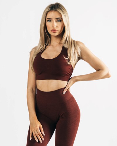 Alphalete High-Impact Seamless Sports Bra Miedź | 83207-QNOV