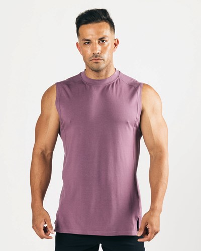 Alphalete High-Neck Premium Cutoff Czarne | 61732-WHKN