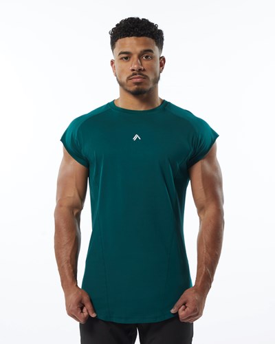 Alphalete High Performance Bez Rękawów Tee Velvet Teal | 34750-RHXI