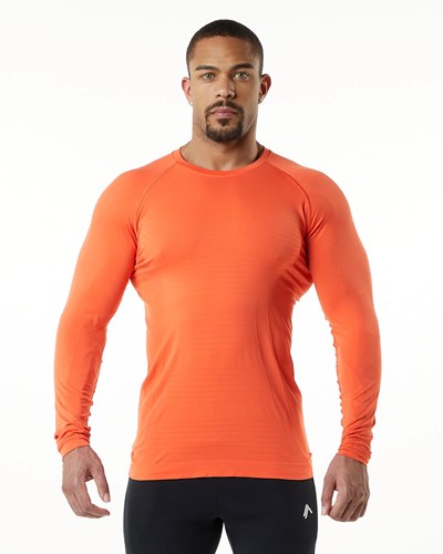 Alphalete High Performance Seamless Long Sleeve Tee Faded Strawberry | 29845-TFEU