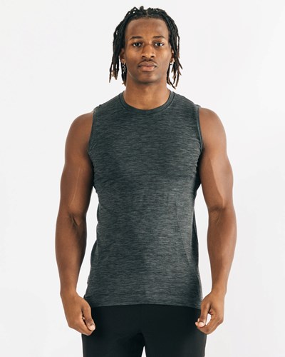 Alphalete High Performance Seamless Tank Czarne | 39670-JFXW