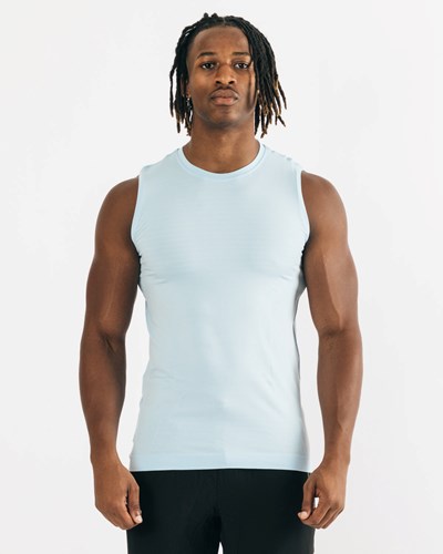 Alphalete High Performance Seamless Tank Niebieskie | 73018-AEBP