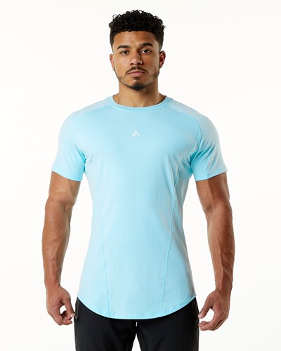 Alphalete High Performance Tee Niebieskie | 23041-ZMBU