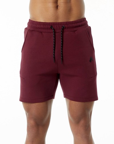 Alphalete Interlock Knit 6" Krótkie Bordowe | 93425-JTCM