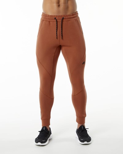 Alphalete Interlock Knit Cuffed Jogger Brick | 39748-TQML