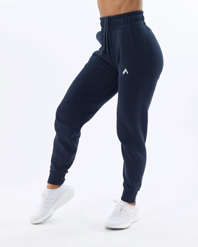 Alphalete Interlock Knit Cuffed Jogger Granatowe | 41365-KWSV