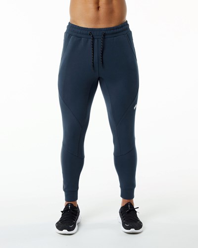 Alphalete Interlock Knit Cuffed Jogger Granatowe | 42817-SGIY