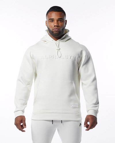 Alphalete Interlock Knit Hoodie Kremowe | 31580-AFOC