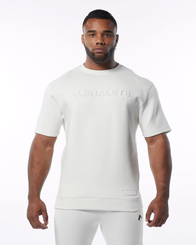 Alphalete Interlock Knit Pullover Kremowe | 58127-GYBF