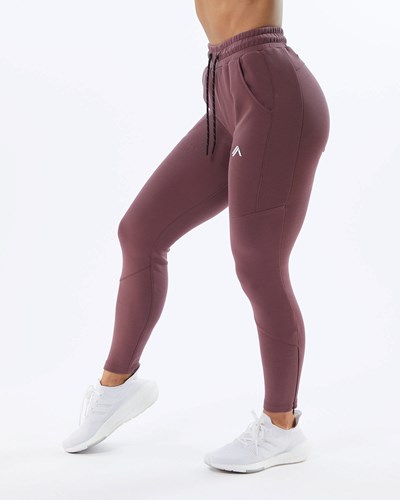 Alphalete Interlock Knit Zip Jogger Mauve | 89027-NGDP