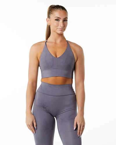 Alphalete Medium-Impact Luxury Sports Bra Misty Lilac | 32049-FLJR