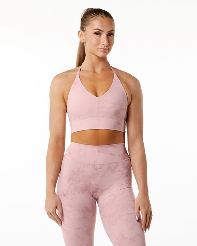 Alphalete Medium-Impact Luxury Sports Bra Blossom | 91408-TFRQ