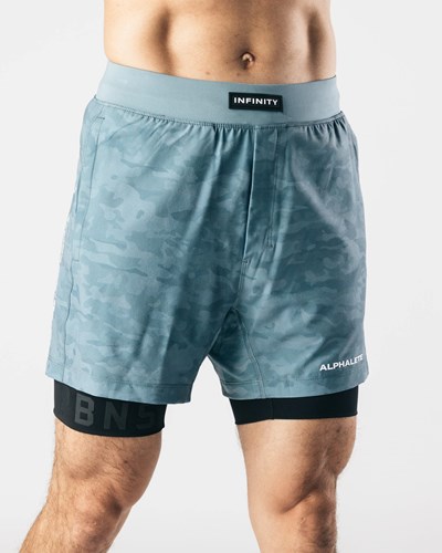 Alphalete Podszewką Woven 4-Way Stretch 5" Krótkie Sea Level | 30472-BIPW