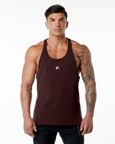 Alphalete Stepped Hem Stringer Bordowe | 76329-KUFB