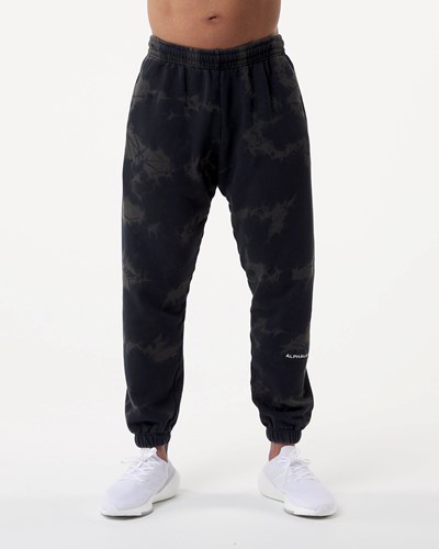 Alphalete Washed 31" Fleece Jogger Czarne | 65217-AHPX