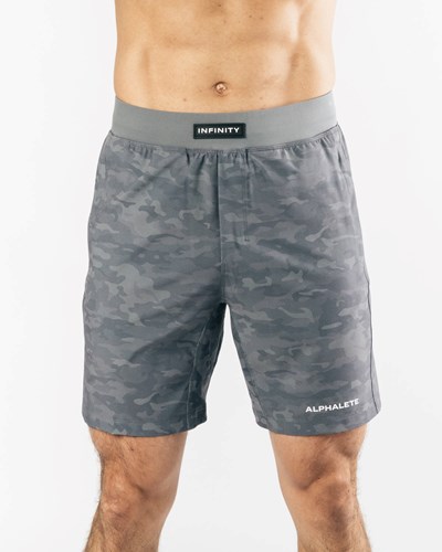 Alphalete Woven 4-Way Stretch 7" Krótkie Szare | 47305-DAPI