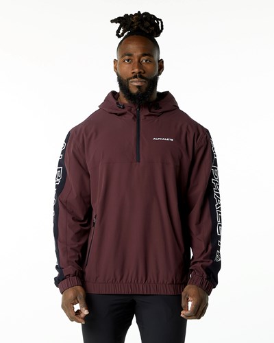 Alphalete Woven Performance Jacket Ciemny | 13475-ANQK