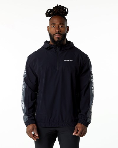 Alphalete Woven Performance Jacket Czarne | 04796-AGKY