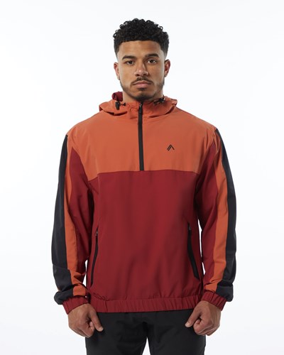 Alphalete Woven Performance Jacket Czerwone | 94820-SJTG