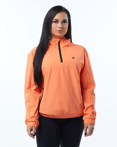 Alphalete Woven Performance Jacket Electric Peach | 39845-ESMF