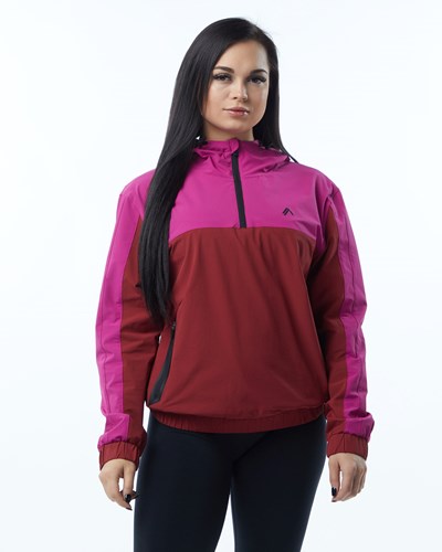 Alphalete Woven Performance Jacket Różowe | 90875-CUMH