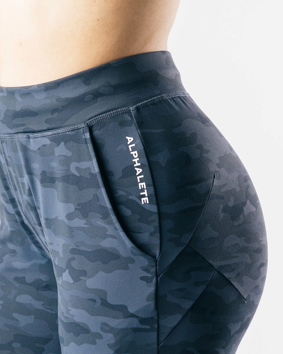 Alphalete 4-Way Stretch Jogger Ciemny Granatowe Camo | 58916-ICFX