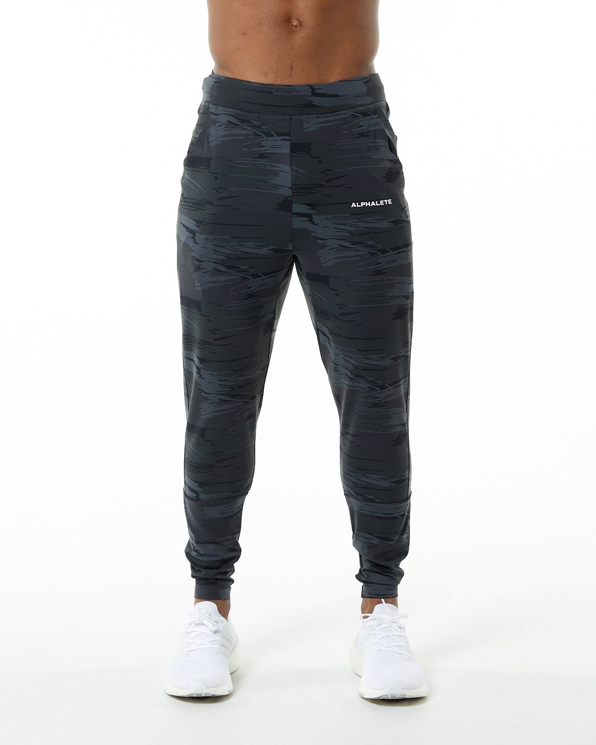 Alphalete 4-Way Stretch Jogger Czarne Camo | 17834-UFZE