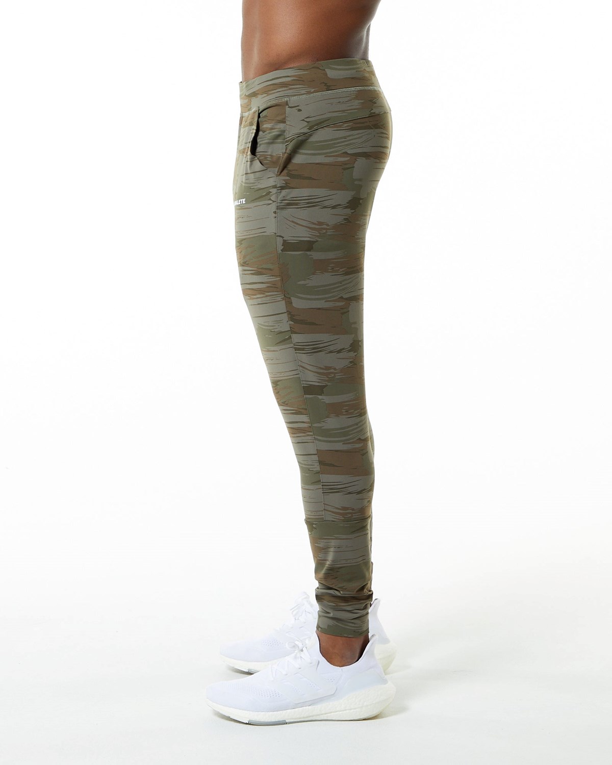 Alphalete 4-Way Stretch Jogger Oliwkowe Camo | 65408-YKQA