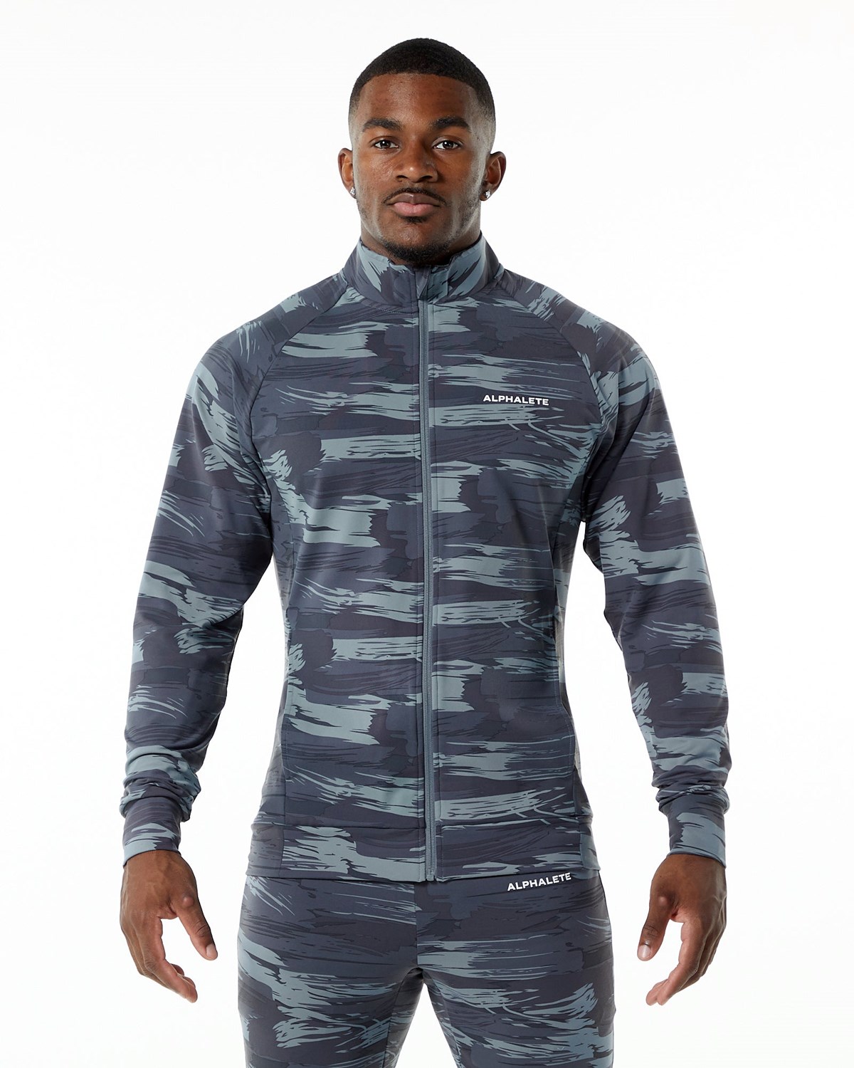 Alphalete 4-Way Stretch Track Jacket Camo | 08367-IFAD