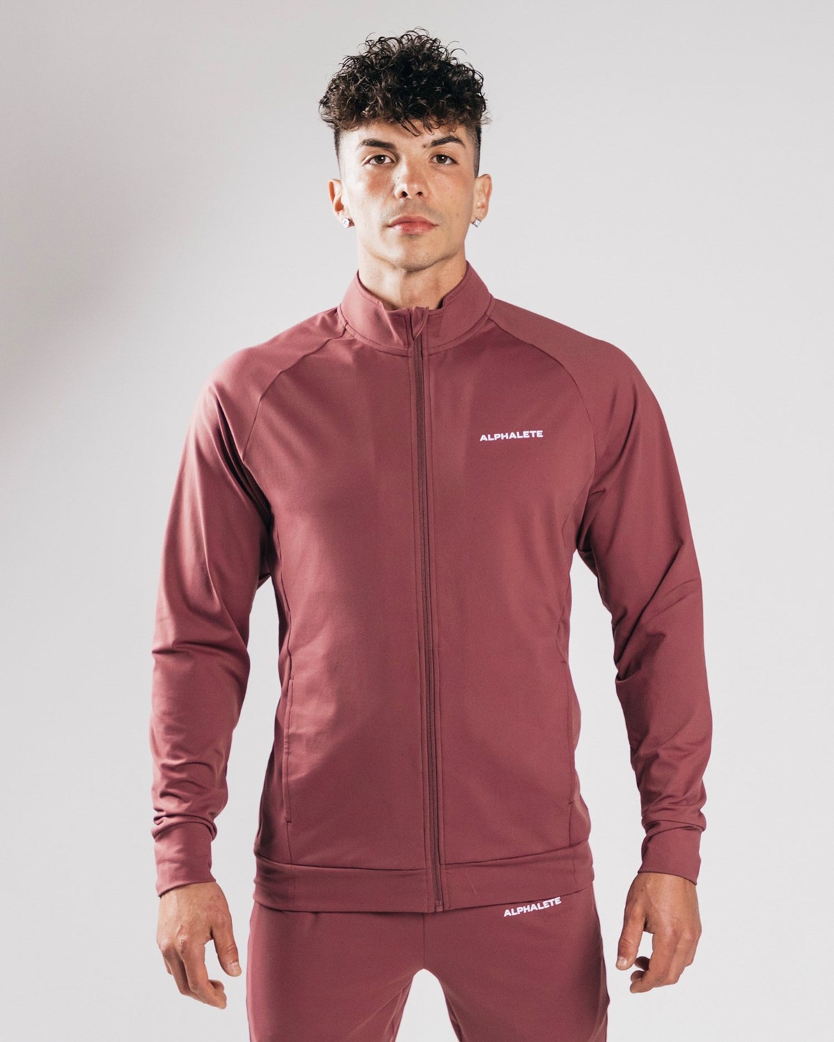 Alphalete 4-Way Stretch Track Jacket Mauve | 74356-BEND