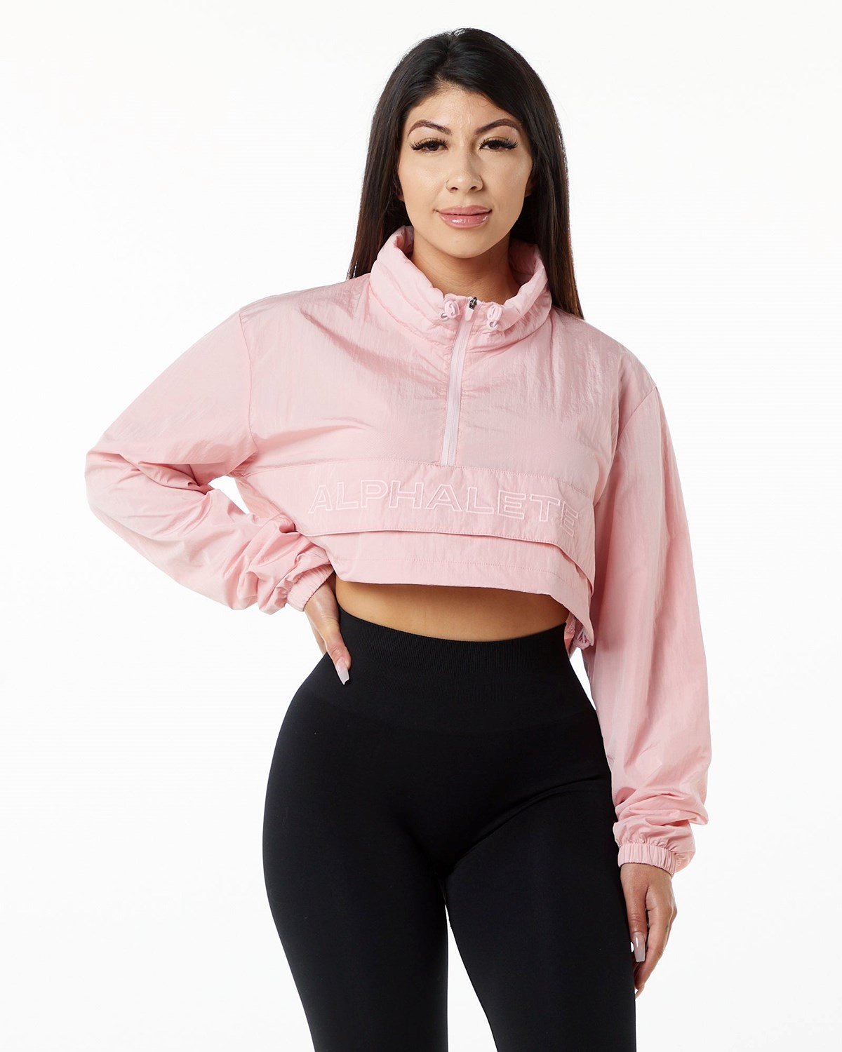 Alphalete All-Purpose Crop Jacket Mauve | 32509-CZOH